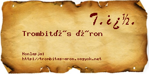 Trombitás Áron névjegykártya