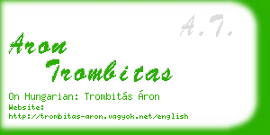 aron trombitas business card