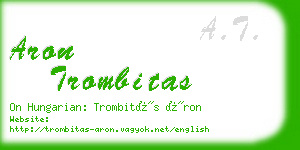 aron trombitas business card